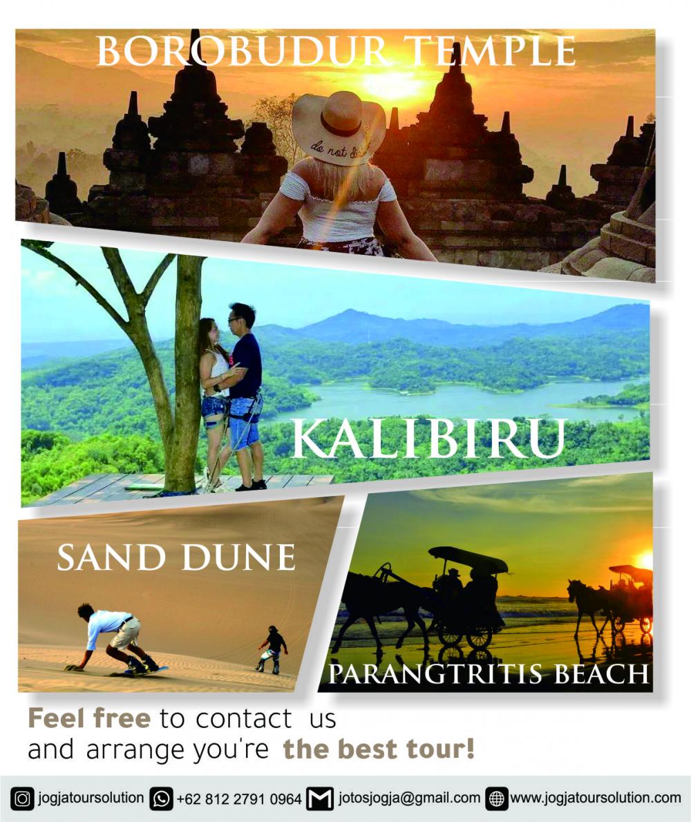 (Morning) Borobudur Temple - Kalibiru - Sand Dune - (Sunset) Parangtritis  Beach